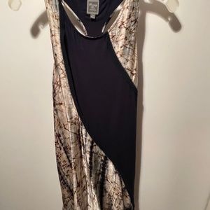 Navy blue and silk batik racerback sundress sz XS